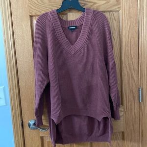 Pink high low sweater